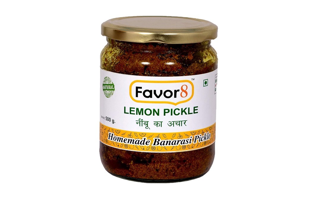 Favor8 Lemon Pickle    Glass Jar  500 grams
